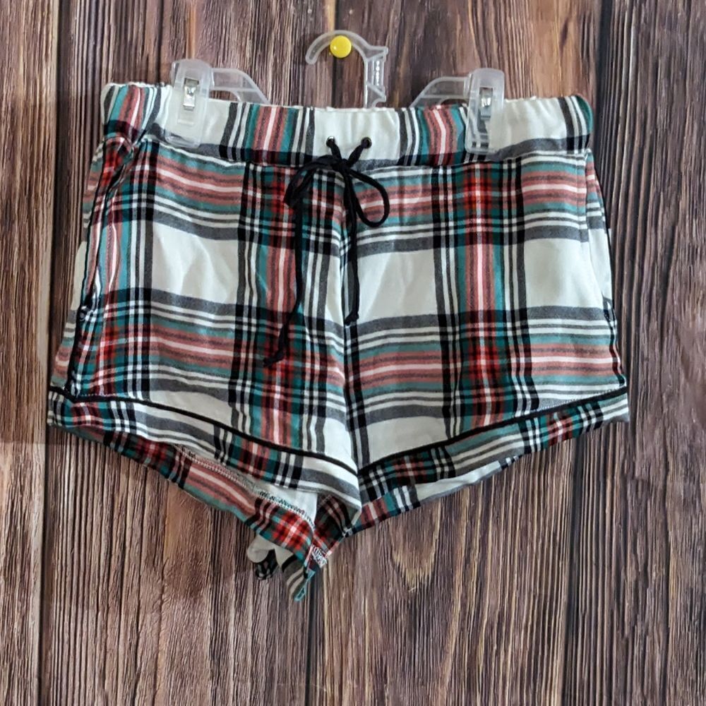 Plush Plaid Comfy Shorts